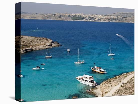 Blue Lagoon, Aerial View, Comino Island, Republic of Malta-Nico Tondini-Stretched Canvas