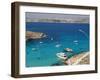 Blue Lagoon, Aerial View, Comino Island, Republic of Malta-Nico Tondini-Framed Photographic Print