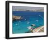 Blue Lagoon, Aerial View, Comino Island, Republic of Malta-Nico Tondini-Framed Photographic Print