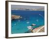 Blue Lagoon, Aerial View, Comino Island, Republic of Malta-Nico Tondini-Framed Photographic Print