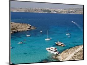 Blue Lagoon, Aerial View, Comino Island, Republic of Malta-Nico Tondini-Mounted Photographic Print