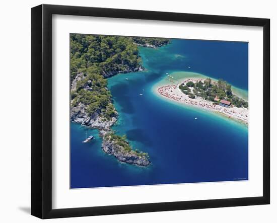 Blue Lagoon and Belcekiz Beach, Oludeniz, Near Fethiye, Mediterranean Coast, Turkey-Gavin Hellier-Framed Photographic Print