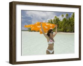 Blue Lagoon, Rangiroa, Tuamotu Archipelago, French Polynesia Islands-Sergio Pitamitz-Framed Photographic Print