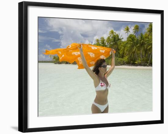 Blue Lagoon, Rangiroa, Tuamotu Archipelago, French Polynesia Islands-Sergio Pitamitz-Framed Photographic Print