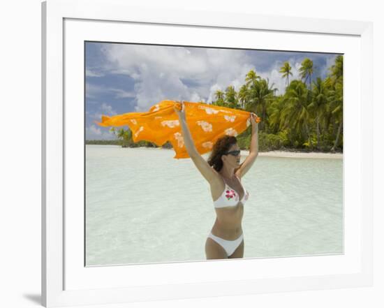 Blue Lagoon, Rangiroa, Tuamotu Archipelago, French Polynesia Islands-Sergio Pitamitz-Framed Photographic Print