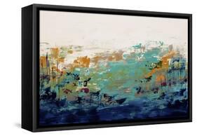 Blue Lake 5-Hilary Winfield-Framed Stretched Canvas