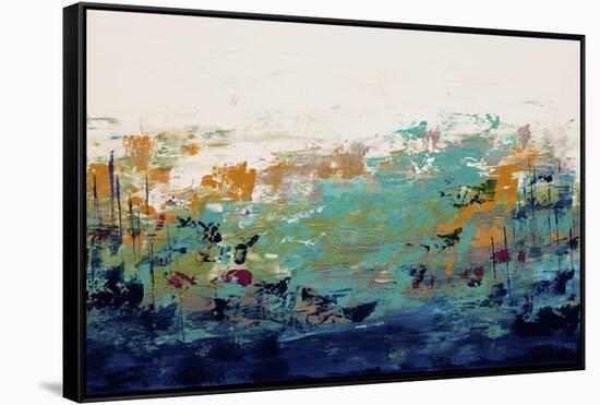 Blue Lake 5-Hilary Winfield-Framed Stretched Canvas