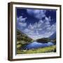 Blue Lake in the Pirin Mountains over Tranquil Clouds, Pirin National Park, Bulgaria-null-Framed Photographic Print