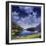 Blue Lake in the Pirin Mountains over Tranquil Clouds, Pirin National Park, Bulgaria-null-Framed Photographic Print