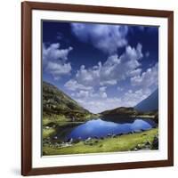 Blue Lake in the Pirin Mountains over Tranquil Clouds, Pirin National Park, Bulgaria-null-Framed Photographic Print