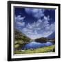 Blue Lake in the Pirin Mountains over Tranquil Clouds, Pirin National Park, Bulgaria-null-Framed Photographic Print