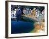 Blue Lake, St. Bathans, Central Otago, New Zealand-David Wall-Framed Photographic Print