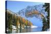 Blue Lake with larch trees, Wenatchee National Forest, Washington, USA-Jamie & Judy Wild-Stretched Canvas