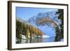 Blue Lake with larch trees, Wenatchee National Forest, Washington, USA-Jamie & Judy Wild-Framed Photographic Print