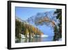 Blue Lake with larch trees, Wenatchee National Forest, Washington, USA-Jamie & Judy Wild-Framed Photographic Print