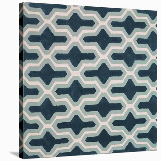 Blue Lattice Pattern I-Lanie Loreth-Stretched Canvas