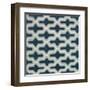 Blue Lattice Pattern I-Lanie Loreth-Framed Art Print