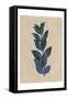 Blue Leaf Print 1-Kimberly Allen-Framed Stretched Canvas