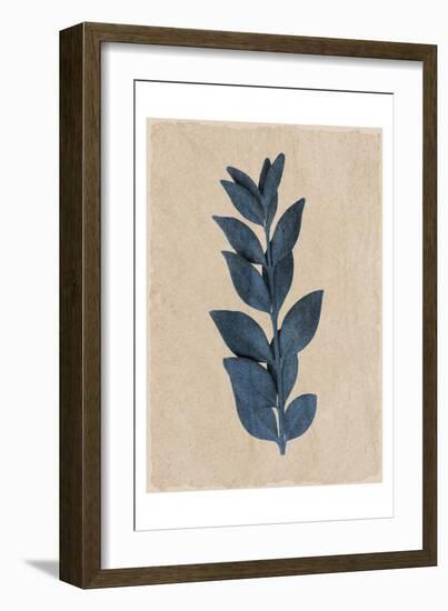 Blue Leaf Print 1-Kimberly Allen-Framed Art Print