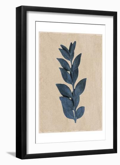 Blue Leaf Print 1-Kimberly Allen-Framed Art Print