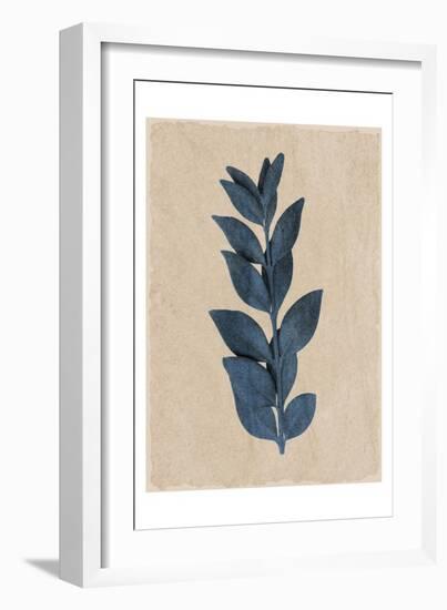 Blue Leaf Print 1-Kimberly Allen-Framed Art Print