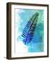 Blue Leaf Watercolor II-Jasmine Woods-Framed Art Print