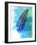 Blue Leaf Watercolor II-Jasmine Woods-Framed Art Print