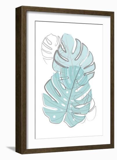 Blue Leaves-Martina Pavlova-Framed Art Print