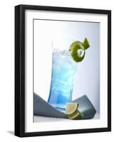 "Blue Light" (Cocktail)-Klaus Arras-Framed Premium Photographic Print