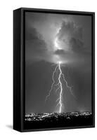 Blue Lightning BW-Douglas Taylor-Framed Stretched Canvas