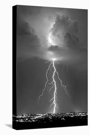 Blue Lightning BW-Douglas Taylor-Stretched Canvas