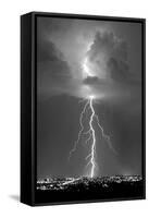 Blue Lightning BW-Douglas Taylor-Framed Stretched Canvas