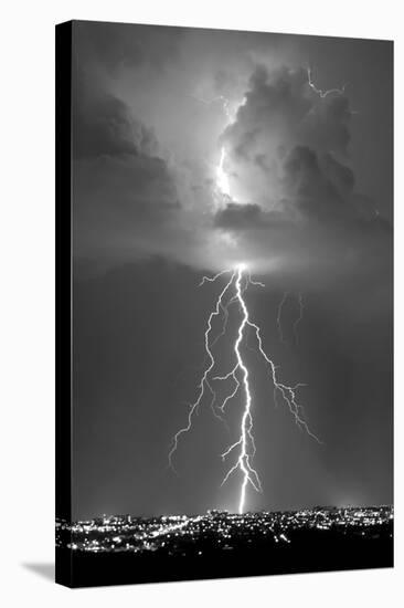 Blue Lightning BW-Douglas Taylor-Stretched Canvas