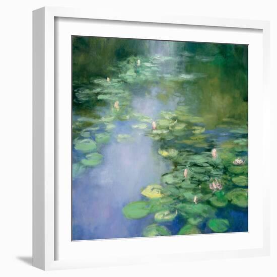 Blue Lily II-Julia Purinton-Framed Art Print