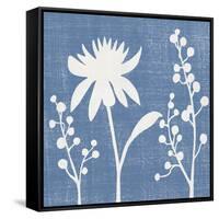 Blue Linen I-Megan Meagher-Framed Stretched Canvas