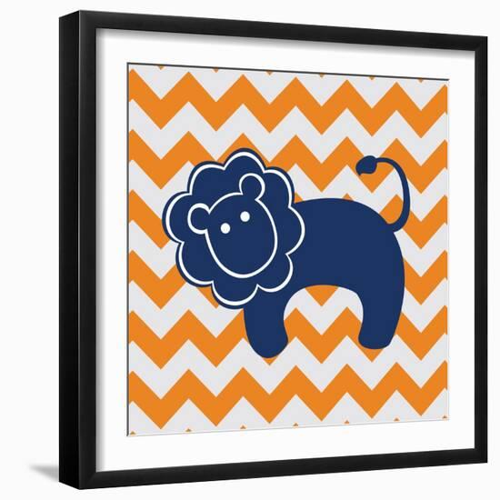 Blue Lion-N. Harbick-Framed Art Print