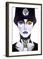 Blue Lip-Minjae-Framed Giclee Print