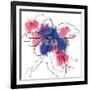 Blue Liquid Flower-Jan Weiss-Framed Art Print