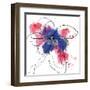 Blue Liquid Flower-Jan Weiss-Framed Art Print