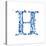 Blue Liquid Water Alphabet With Splashes And Drops - Letter H--Vladimir--Stretched Canvas