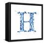 Blue Liquid Water Alphabet With Splashes And Drops - Letter H--Vladimir--Framed Stretched Canvas