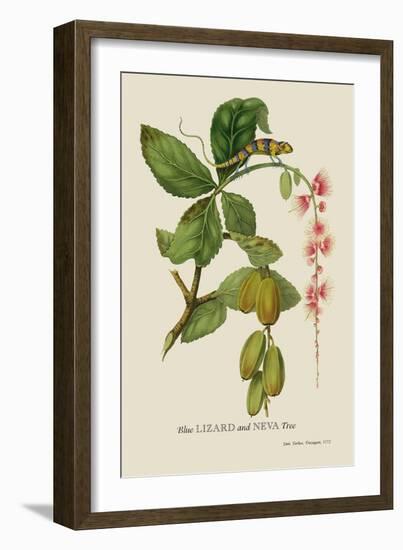 Blue Lizard and Neva Tree-J. Forbes-Framed Art Print