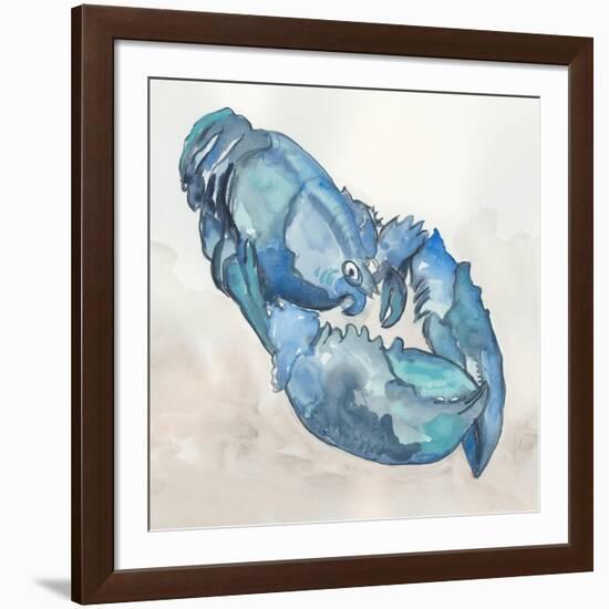 Blue Lobester II-Jacob Q-Framed Art Print