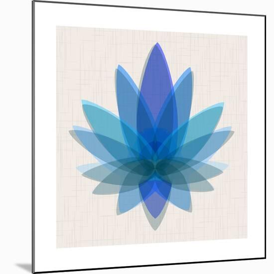 Blue Lotus-null-Mounted Premium Giclee Print