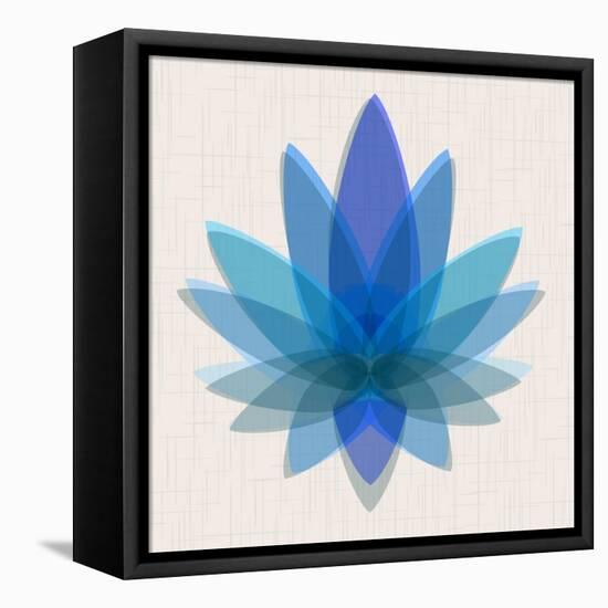 Blue Lotus-null-Framed Stretched Canvas