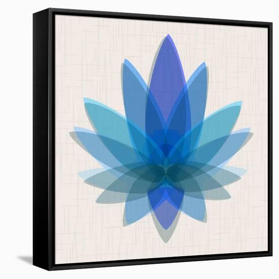 Blue Lotus-null-Framed Stretched Canvas