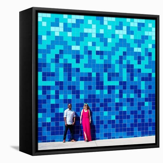 Blue Lovers-Matt Crump-Framed Stretched Canvas