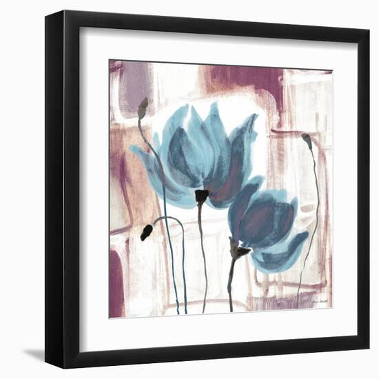 Blue Magnolias II-Lanie Loreth-Framed Art Print