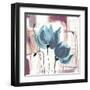 Blue Magnolias II-Lanie Loreth-Framed Art Print