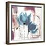 Blue Magnolias II-Lanie Loreth-Framed Art Print